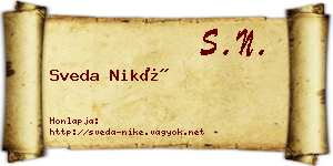 Sveda Niké névjegykártya